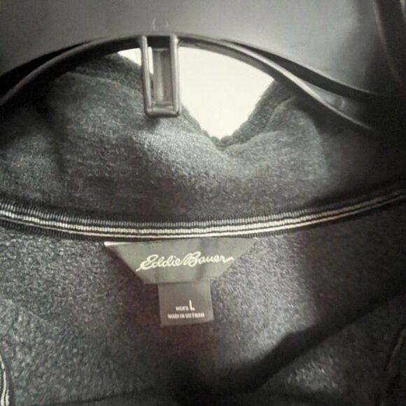 Eddie Bauer Large 3/4 Zip Gray Sweatshirt - Picture 3 of 5